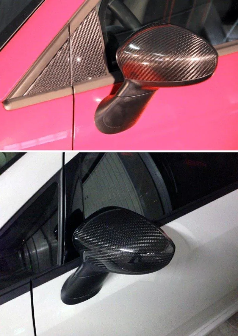 Abarth 500 / 595 / 695 & Abarth Punto Mirror Caps - Carbon Fibre