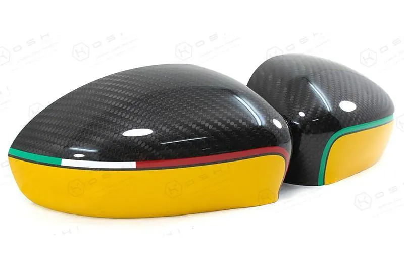 Abarth 500 / 595 / 695 & Abarth Punto Mirror Caps - Carbon Fibre