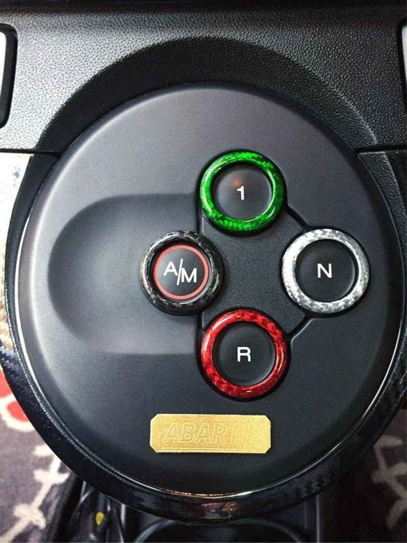 Abarth 500 / 595 / 695 Frame Caps Automatic Gear - Carbon Fibre