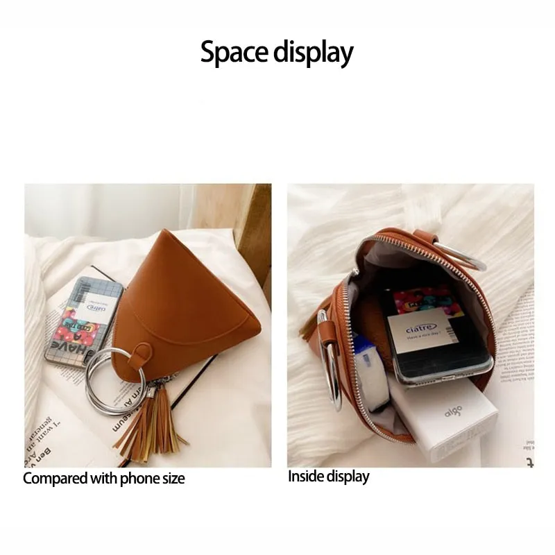 Back to College Fashion Soft Waterproof Pu Leather Tote Bags for Women 2021 New Women's Handbag Korean Luxury Simplicity Triangle Bag Sac A Main