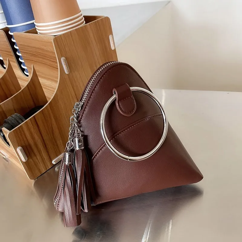 Back to College Fashion Soft Waterproof Pu Leather Tote Bags for Women 2021 New Women's Handbag Korean Luxury Simplicity Triangle Bag Sac A Main