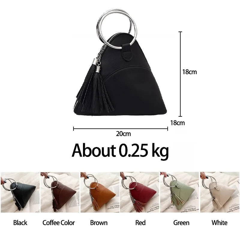 Back to College Fashion Soft Waterproof Pu Leather Tote Bags for Women 2021 New Women's Handbag Korean Luxury Simplicity Triangle Bag Sac A Main