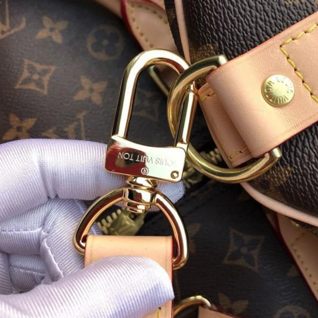 Brown Duffle Pu Leather Handbag For Women