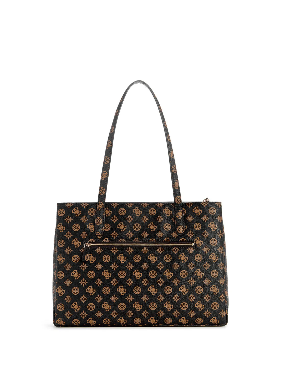 Brown Logo Power Play Tote Bag