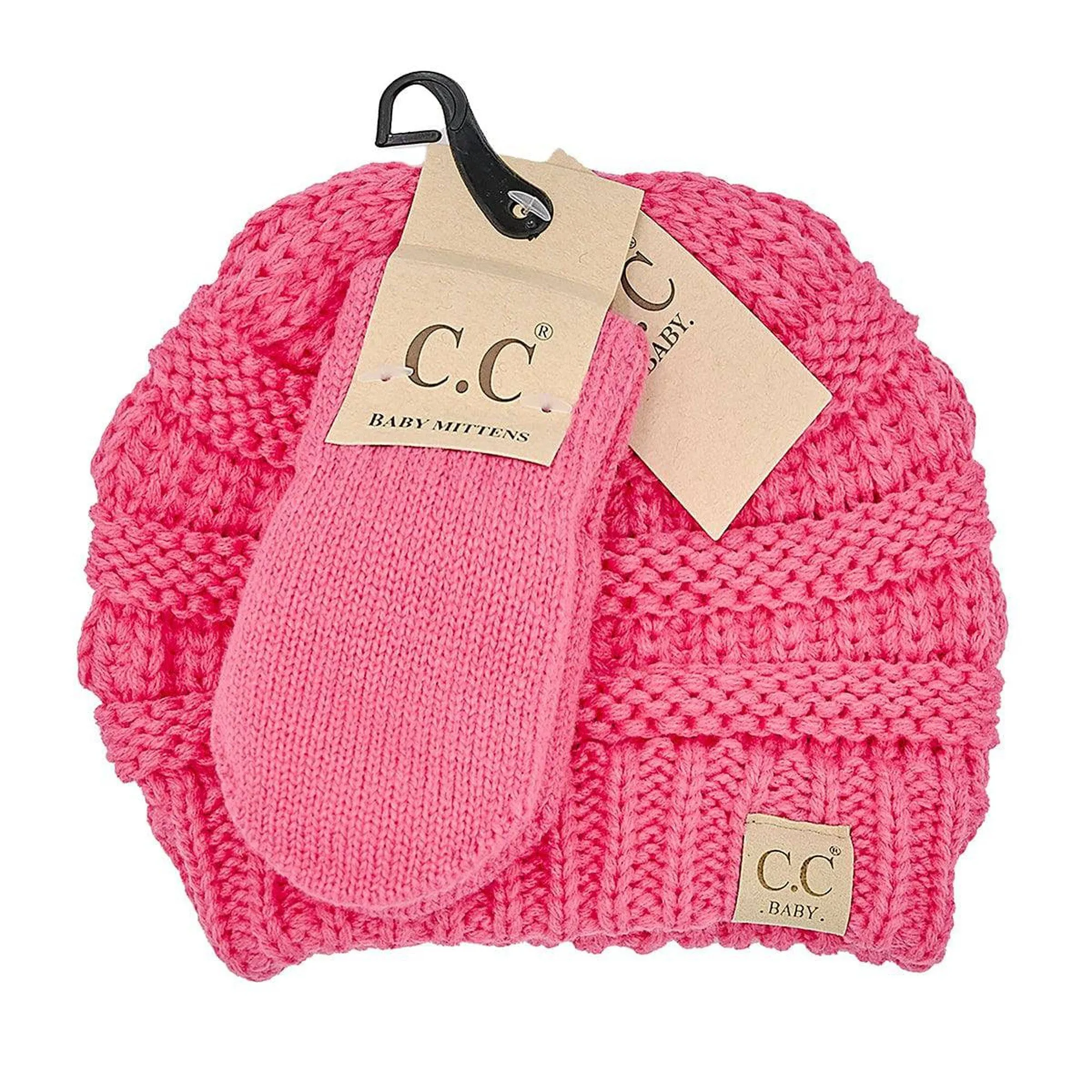 CC Baby Unisex Beanie and Mitten Set for Newborn to 12 Months