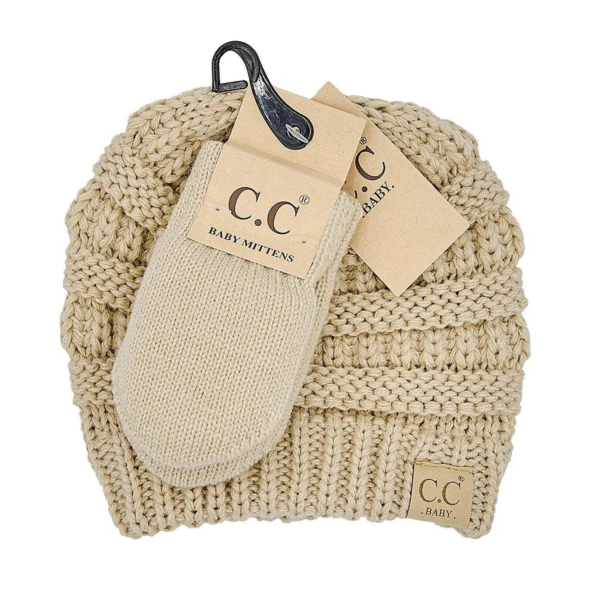 CC Baby Unisex Beanie and Mitten Set for Newborn to 12 Months