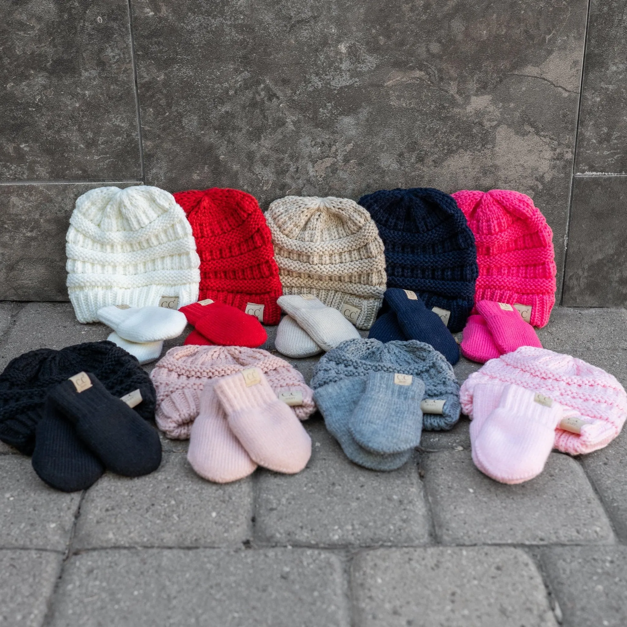 CC Baby Unisex Beanie and Mitten Set for Newborn to 12 Months
