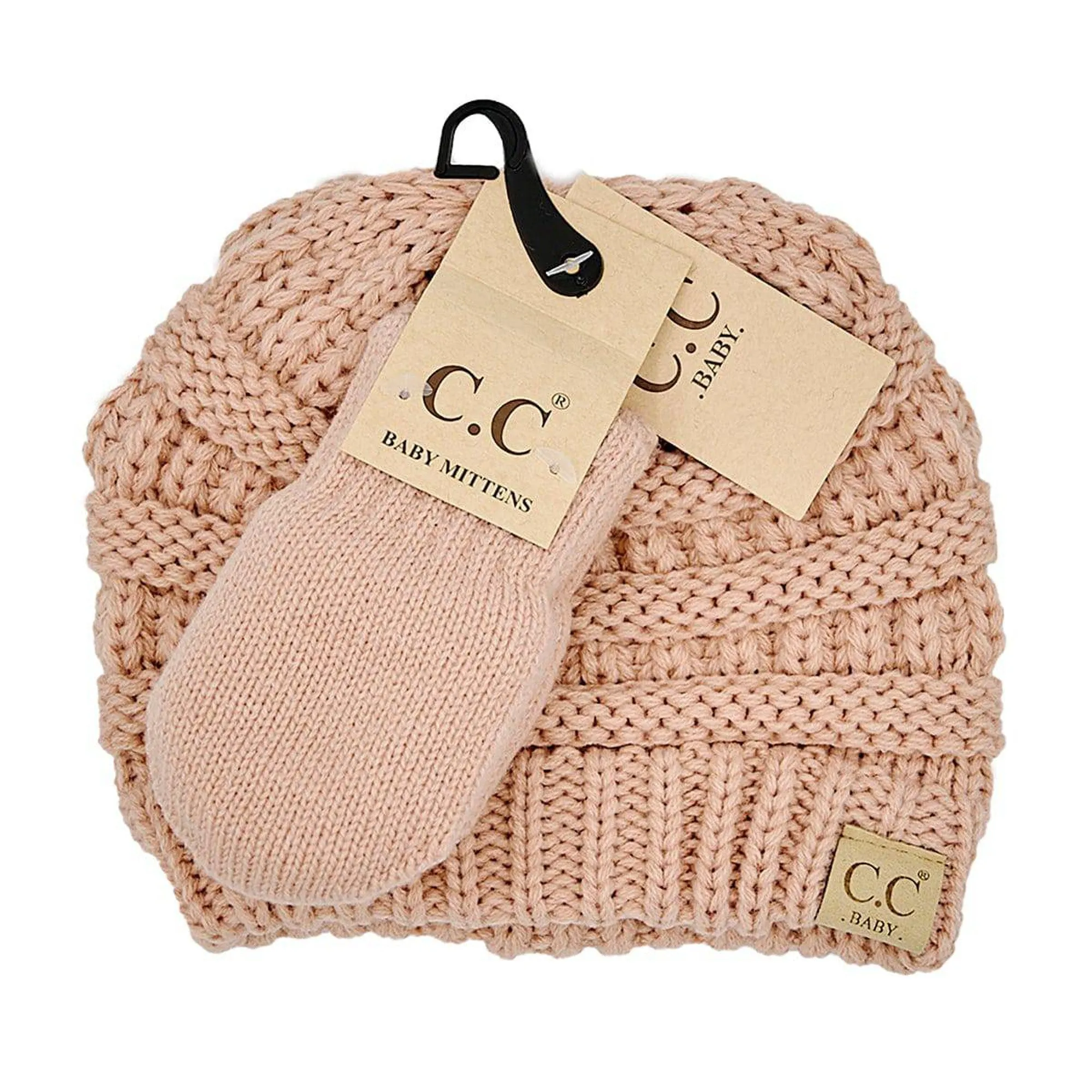 CC Baby Unisex Beanie and Mitten Set for Newborn to 12 Months