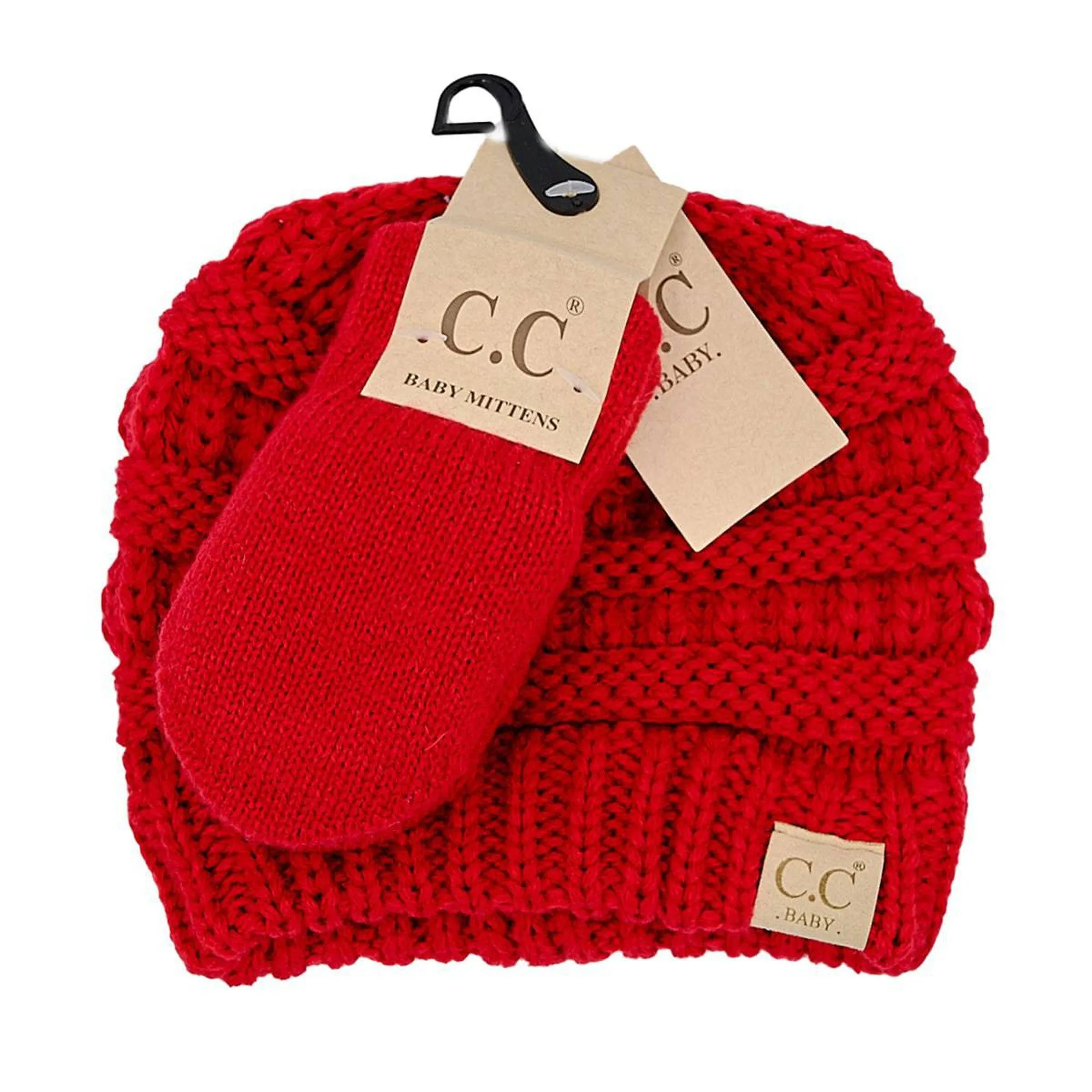 CC Baby Unisex Beanie and Mitten Set for Newborn to 12 Months