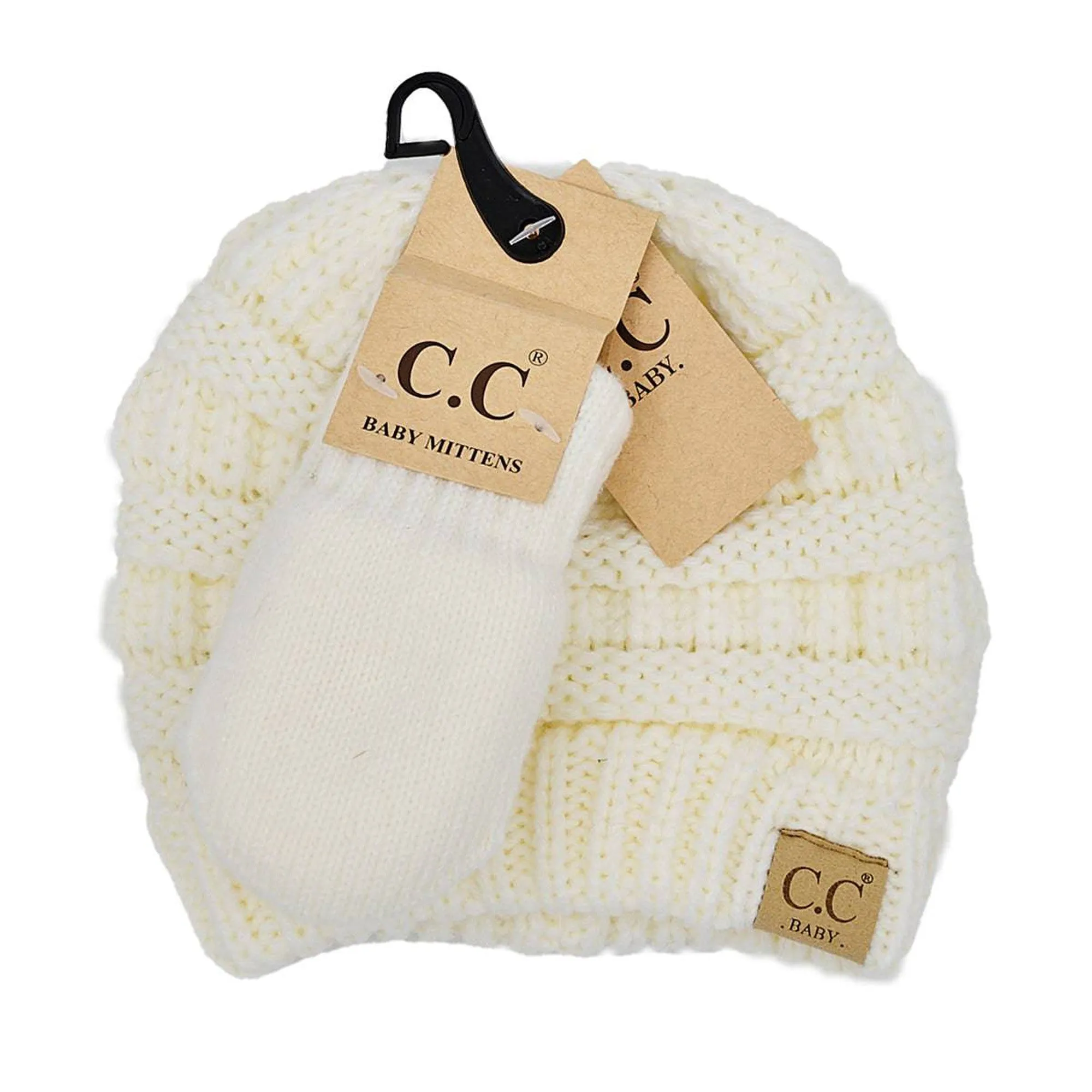 CC Baby Unisex Beanie and Mitten Set for Newborn to 12 Months