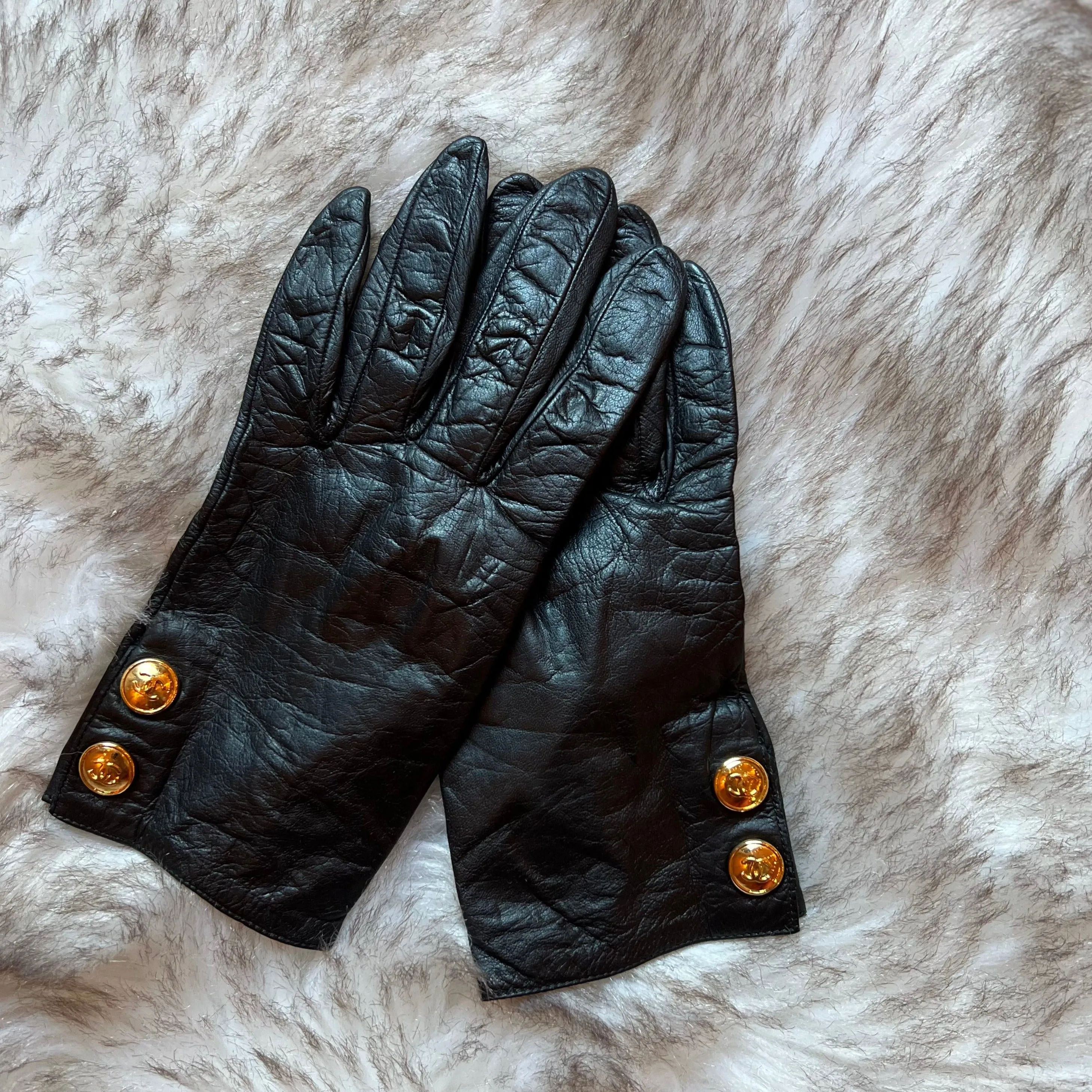 Chanel Vintage Leather Gloves