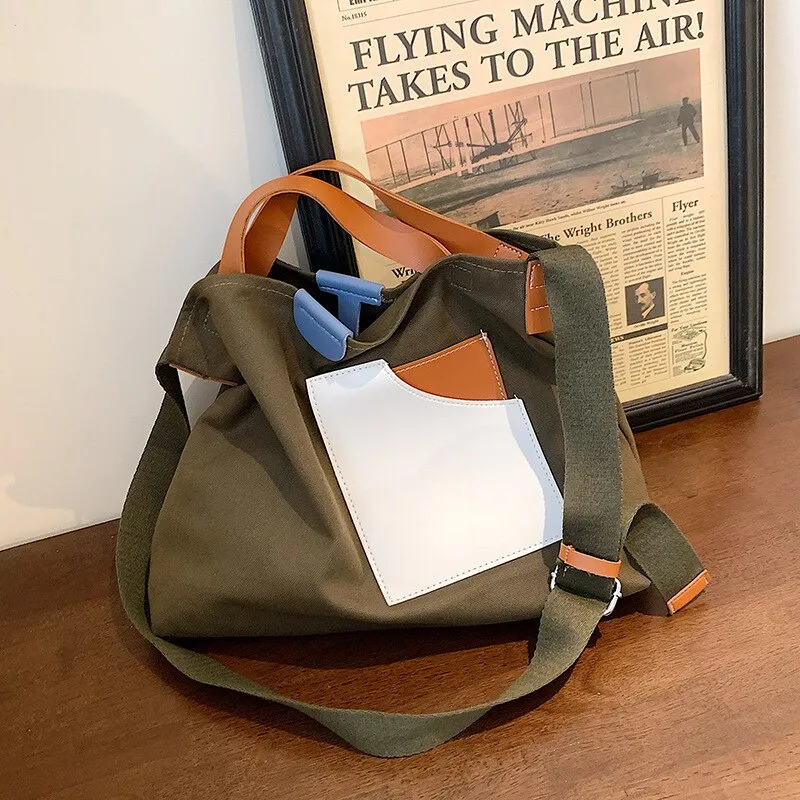Christmas Gift DORANMI Korean Style Canvas Totes Bag For Women 2021 Luxury Brand Designed Messenger Female Cloth Tote Top-handle Handbag SB946