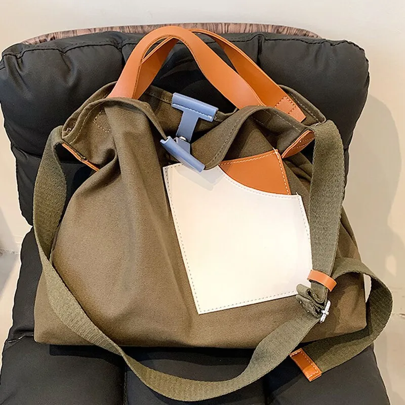 Christmas Gift DORANMI Korean Style Canvas Totes Bag For Women 2021 Luxury Brand Designed Messenger Female Cloth Tote Top-handle Handbag SB946