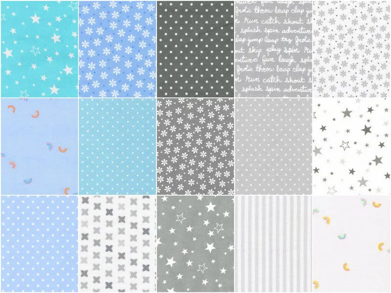 Cozy Cotton Flannels - Blue Skies Colorstory Charm Pack