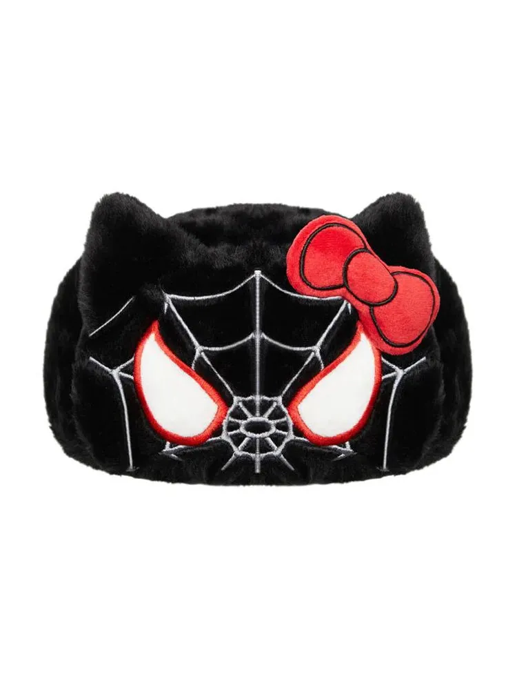 Kawaii Hello Kitty x Spider-Man Ushanka Hat (Black)