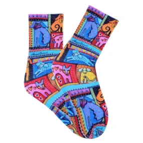 Laurel Burch Colorful Dogs Socks (Women's)
