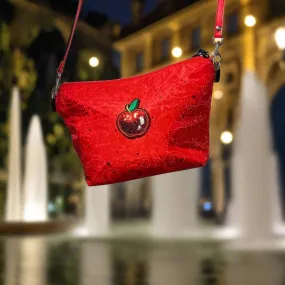 Lidias Bags Women's Red Organza Satin Shoulder Bag Sequin Patches