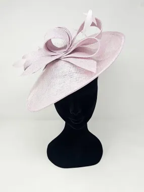 Metallic Sorbet Pink Looped Feather Hatinator