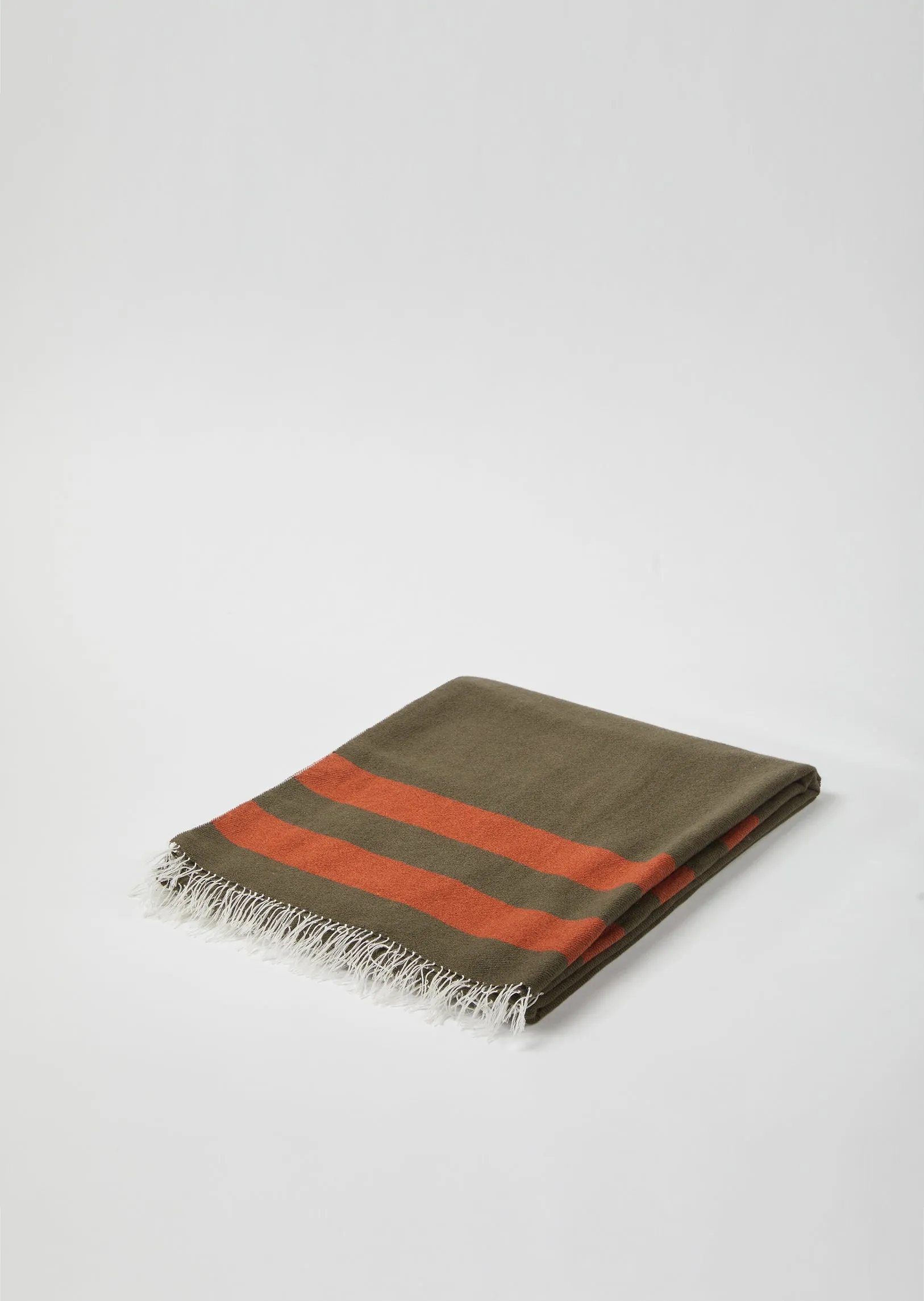 Mirror throw striped (CASHMERE) Charcoal