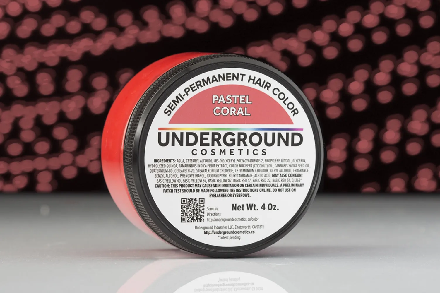 Pastel Coral Semi-Perm Hair Color