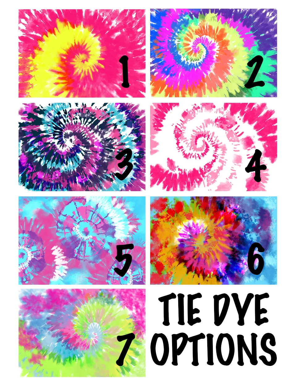 Personalized Lacrosse Knee High Socks - Tie Dye Background