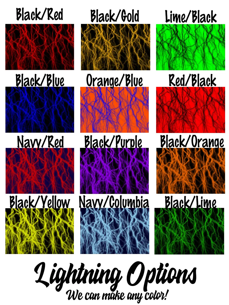 Personalized Lightning Knee High Socks - Choose Your Colors!