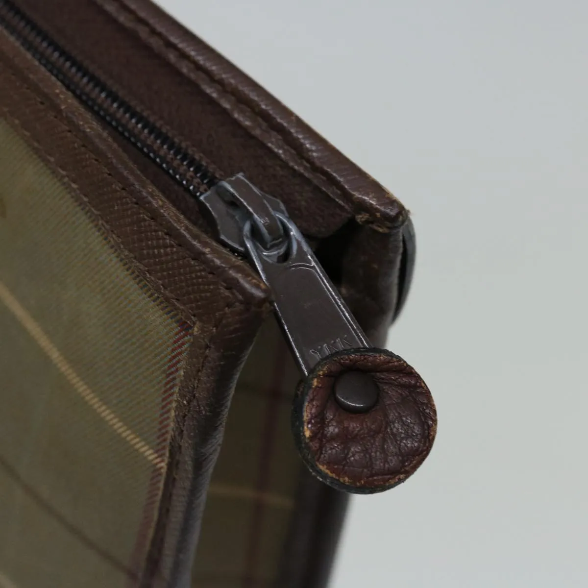Trendy Inspired Burberryss Nova Check Clutch Bag Canvas Brown Auth Bs12054