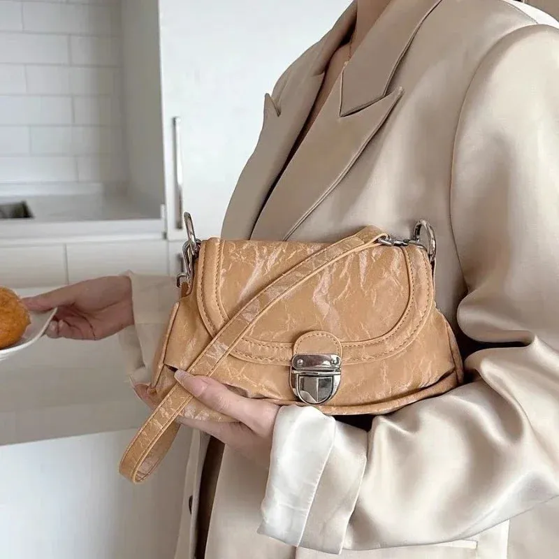 UAKISS  -  2024 New Y2k Aesthetic All Match Women's Handbags Office Lady Vintage Casual Shoulder Bag Fashion Trendy Simple Crossbody Bags