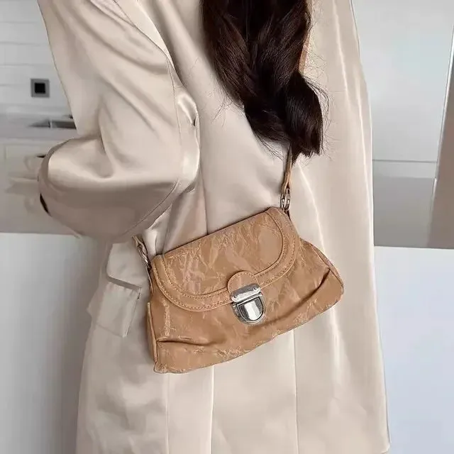 UAKISS  -  2024 New Y2k Aesthetic All Match Women's Handbags Office Lady Vintage Casual Shoulder Bag Fashion Trendy Simple Crossbody Bags