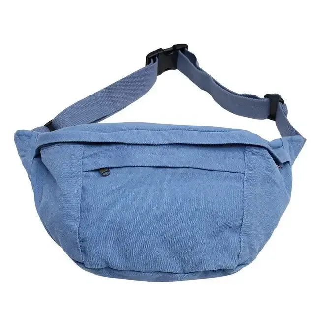 UAKISS  -  Vintage Canvas Y2k Chest Bags Japanese All Match Trendy Men Shoulder Bag High-capacity Grunge Students Crossbody  for Women