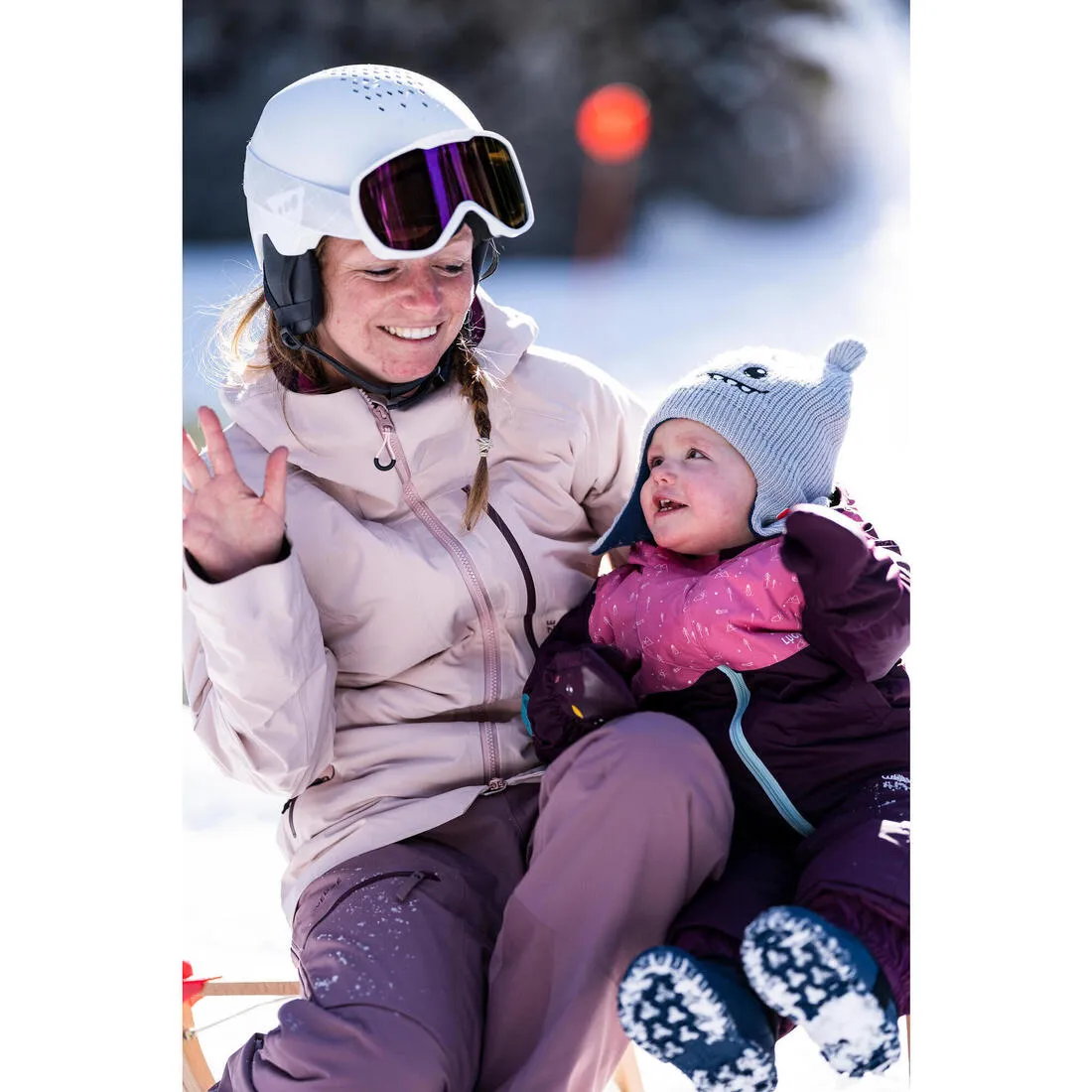 Wedze Warm Lugiklip Baby Ski Mittens