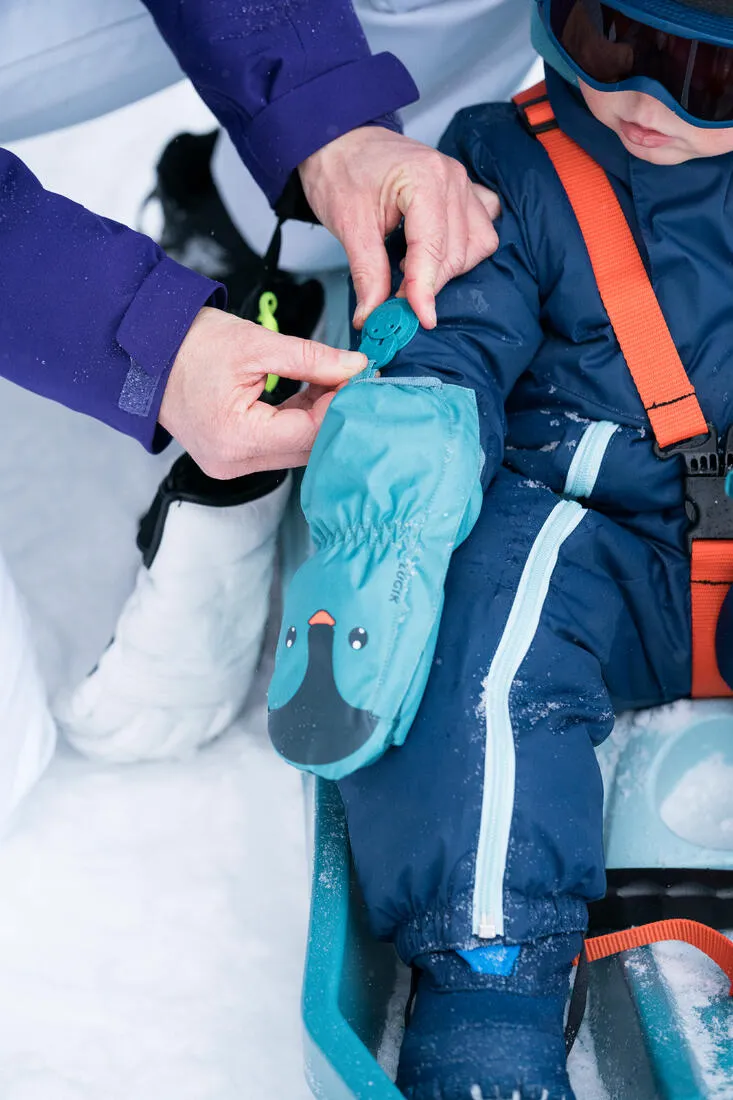 Wedze Warm Lugiklip Baby Ski Mittens